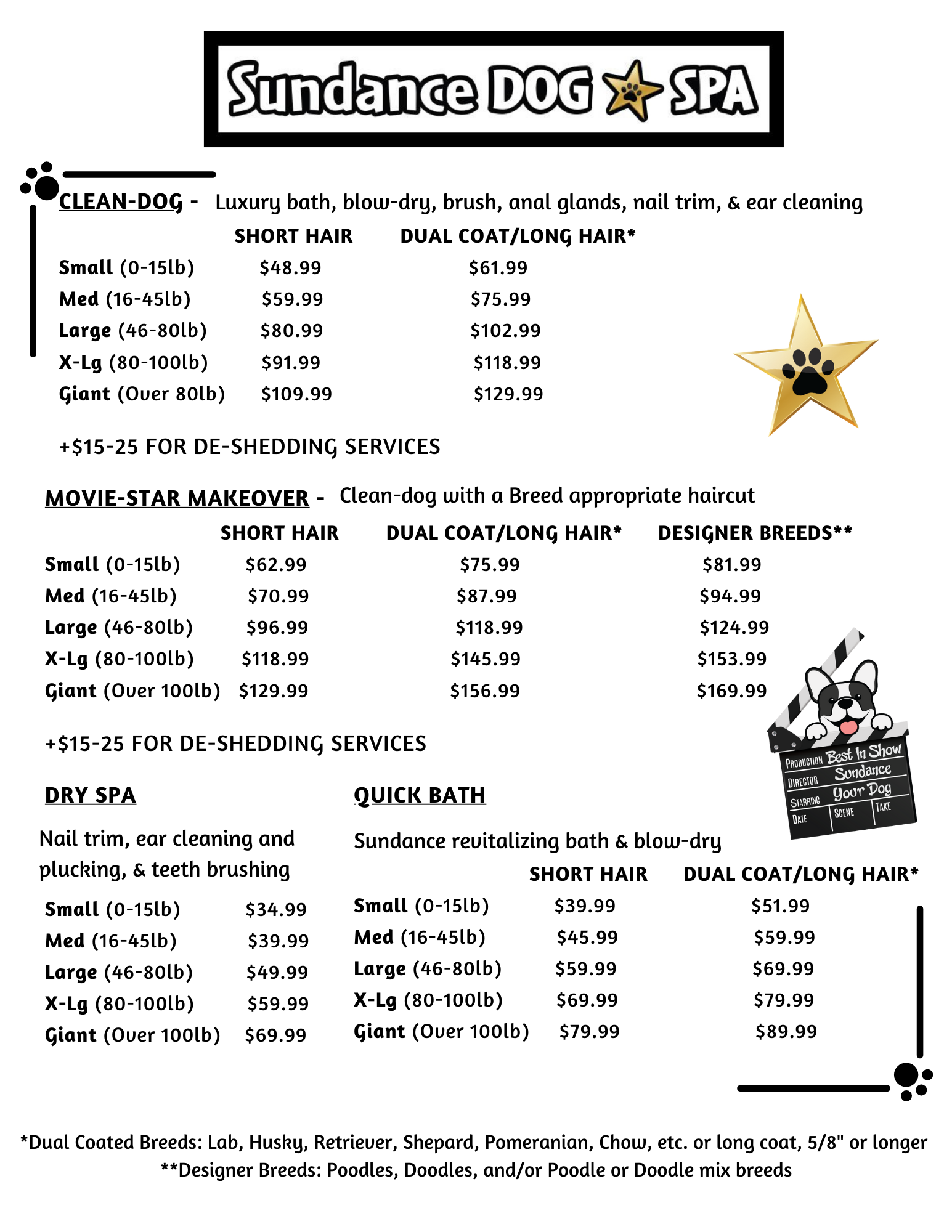 2023 Dog Grooming Prices List